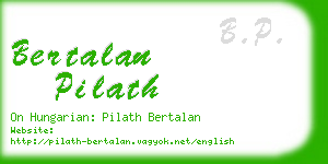 bertalan pilath business card